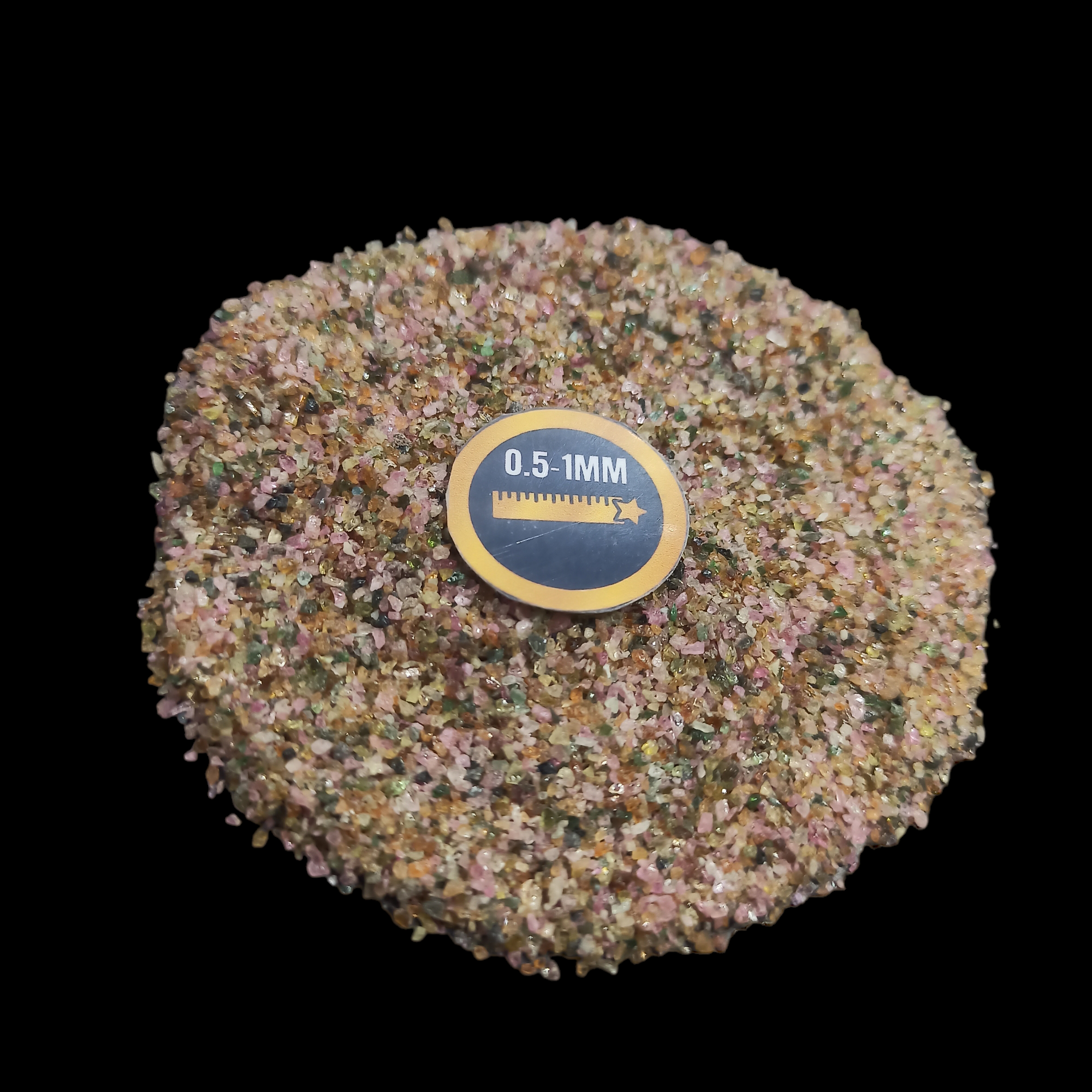Earthmines Multi Tourmaline Gemstone Crushed 0.5-1mm Natural Loose Stone for Resin Art, Jewelry Inlay, Reiki, Chakra Healing & Crystal Bottles