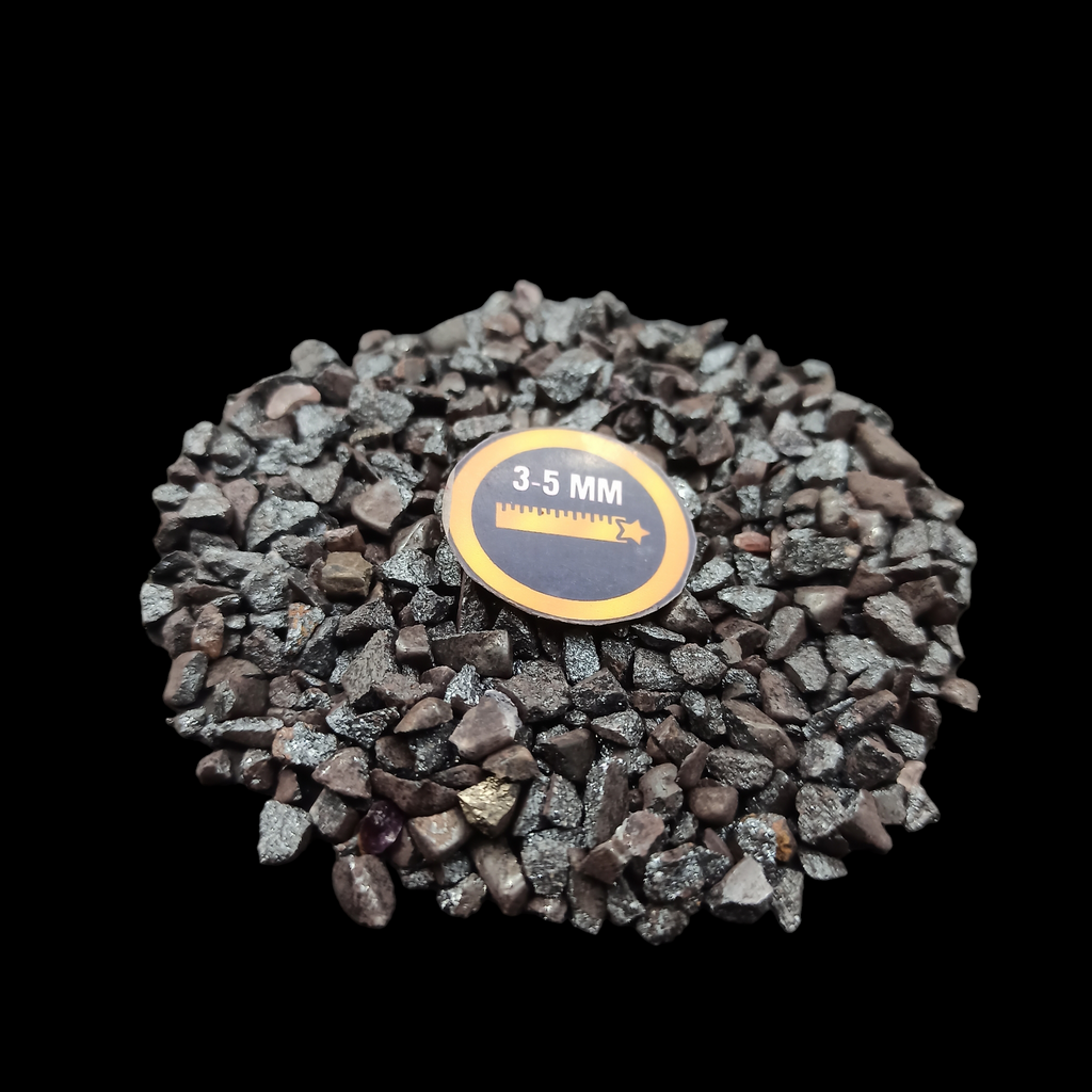 Earthmines Hematite Gemstone Crushed 3-5mm Natural Loose Stone for Vase Fillers, Crystal Decor, Reiki, Chakra Healing & Feng Shui