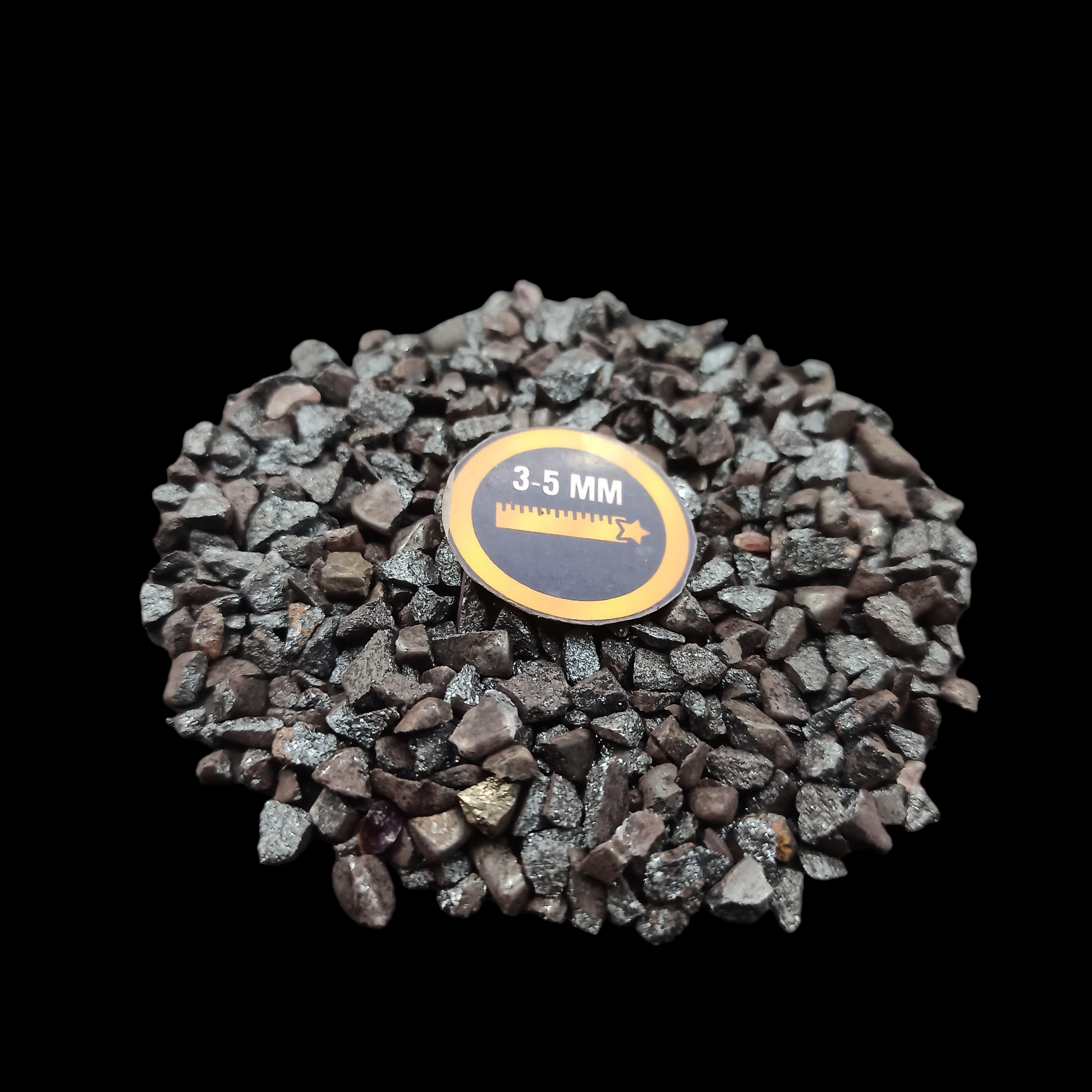 Earthmines Hematite Gemstone Crushed 3-5mm Natural Loose Stone for Vase Fillers, Crystal Decor, Reiki, Chakra Healing & Feng Shui