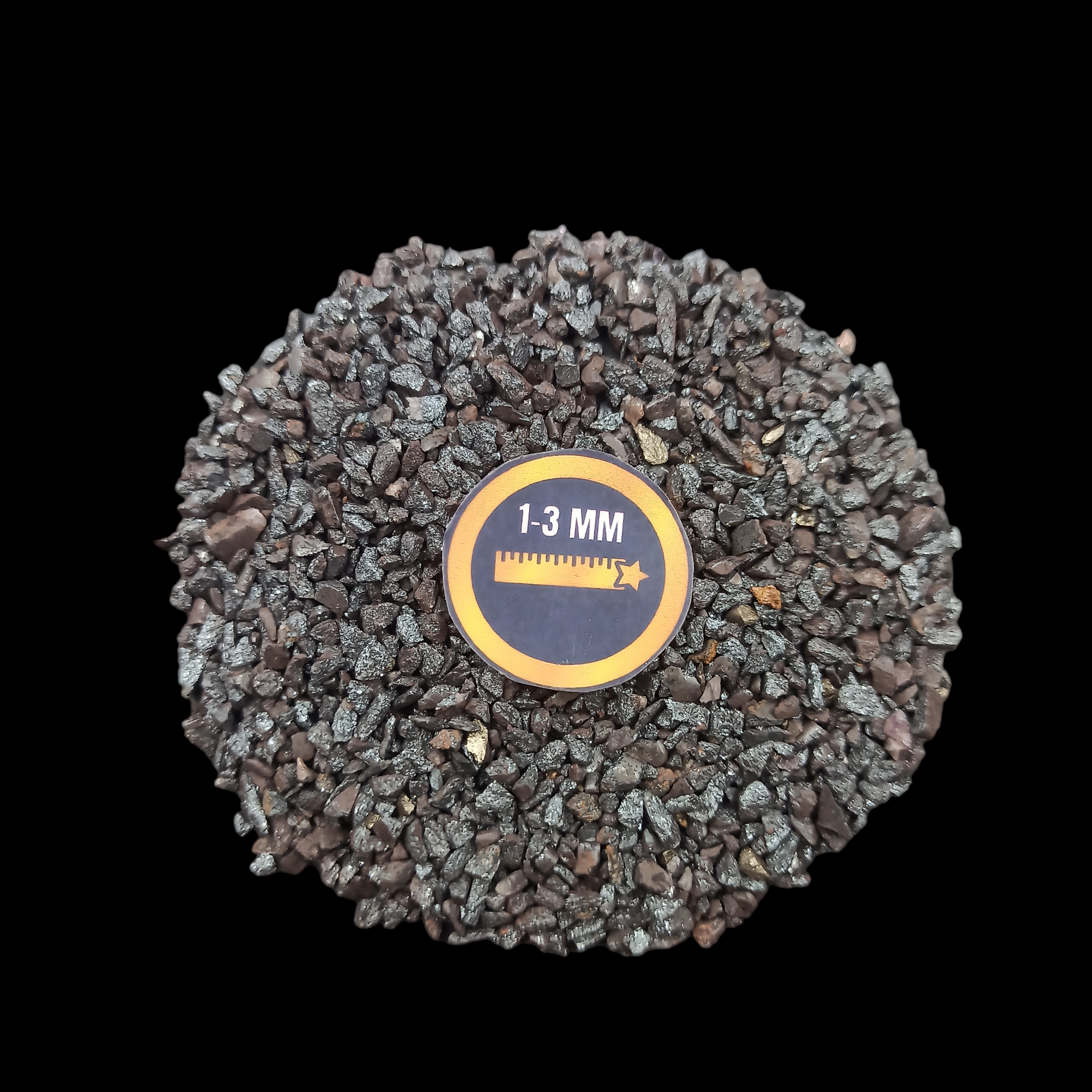Earthmines Hematite Gemstone Crushed 1-3mm Natural Loose Stone for Orgonite, Jewelry, Reiki, Chakra Healing & Home Decor