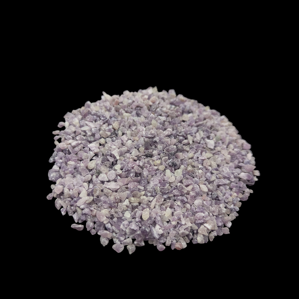 Earthmines Lepidolite Gemstone Crushed 1-3mm Natural Loose Stone for Orgonite, Jewelry, Reiki, Chakra Healing & Home Decor