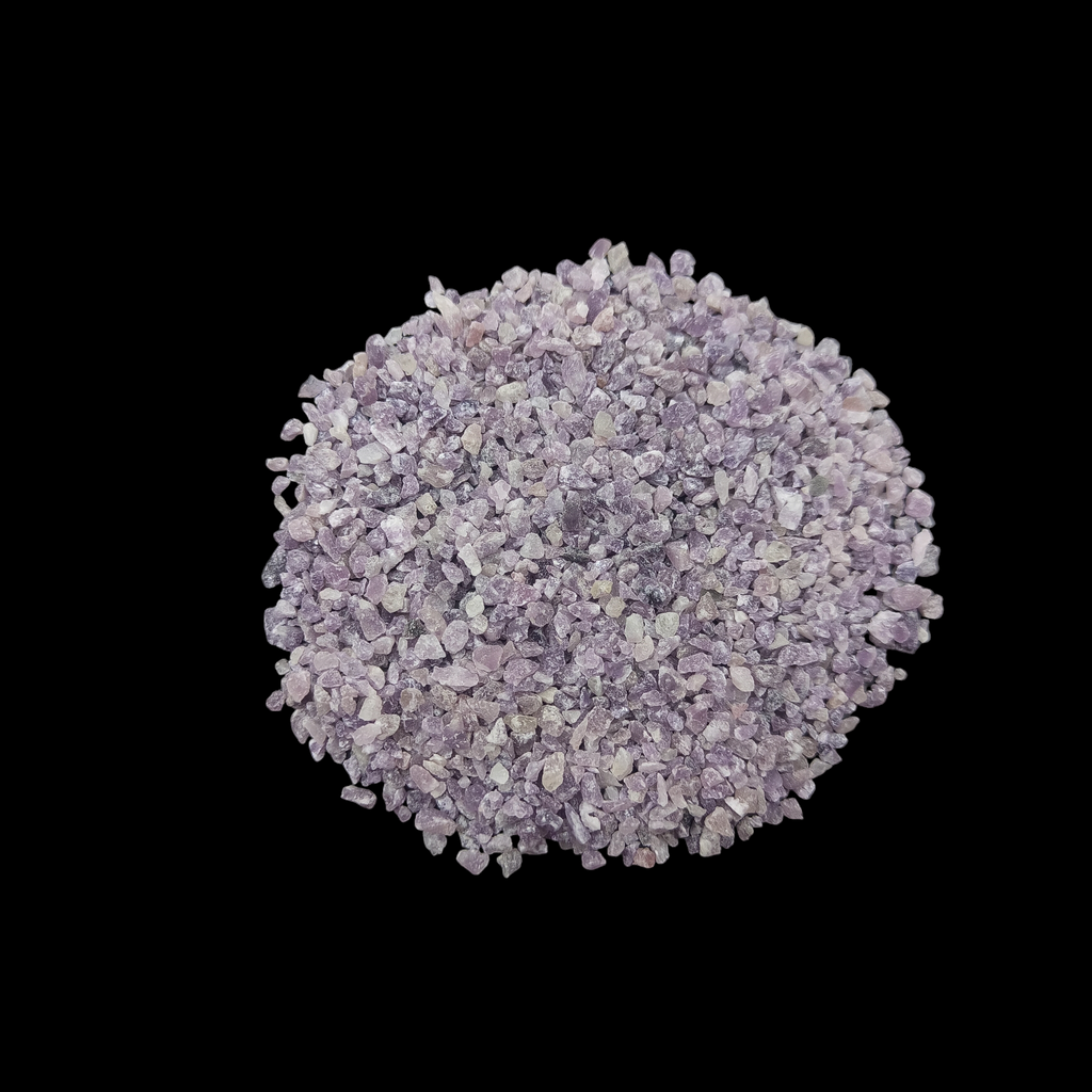 Earthmines Lepidolite Gemstone Crushed 1-3mm Natural Loose Stone for Orgonite, Jewelry, Reiki, Chakra Healing & Home Decor