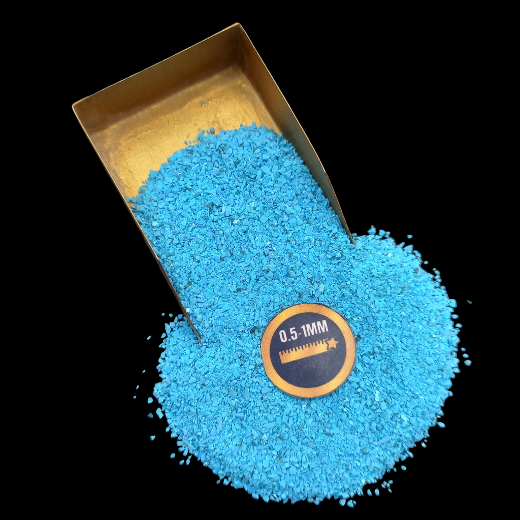 Earthmines New Natural Turquoise Gemstone Crushed 0.5-1mm Natural Loose Stone for Resin Art, Jewelry Inlay, Reiki, Chakra Healing & Crystal Bottles