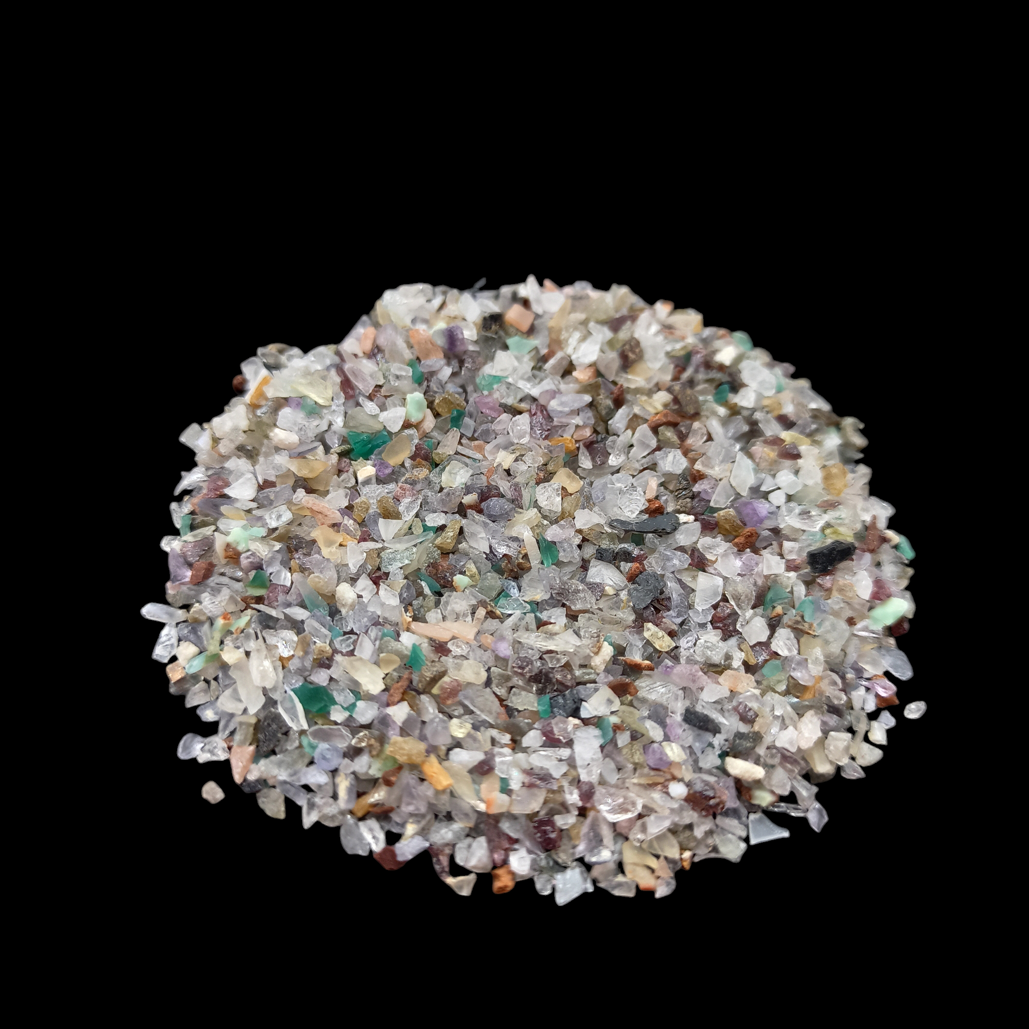 Earthmines Multi Natural Stones Gemstone Crushed 1-3mm Natural Loose Stone for Orgonite, Jewelry, Reiki, Chakra Healing & Home Decor