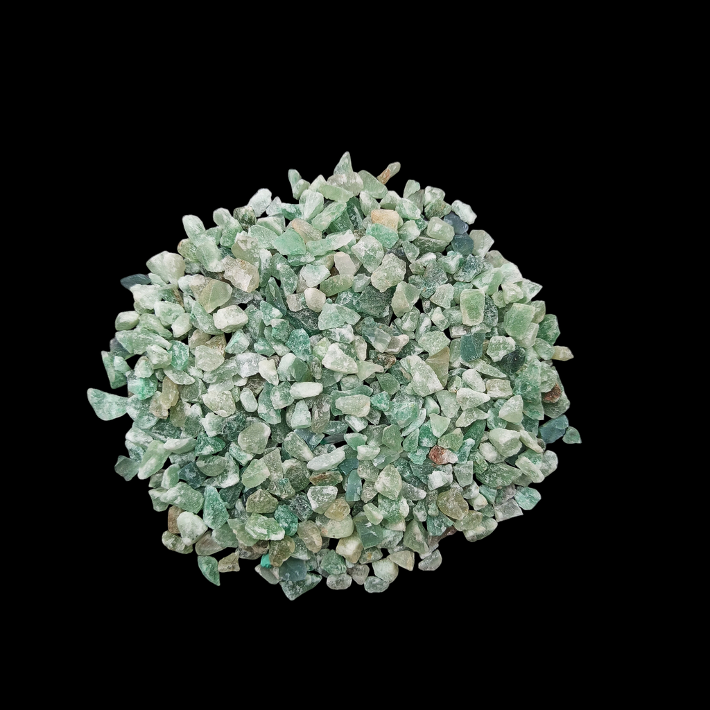 Earthmines Green Myke Gemstone Crushed 3-5mm Natural Loose Stone for Vase Fillers, Crystal Decor, Reiki, Chakra Healing & Feng Shui