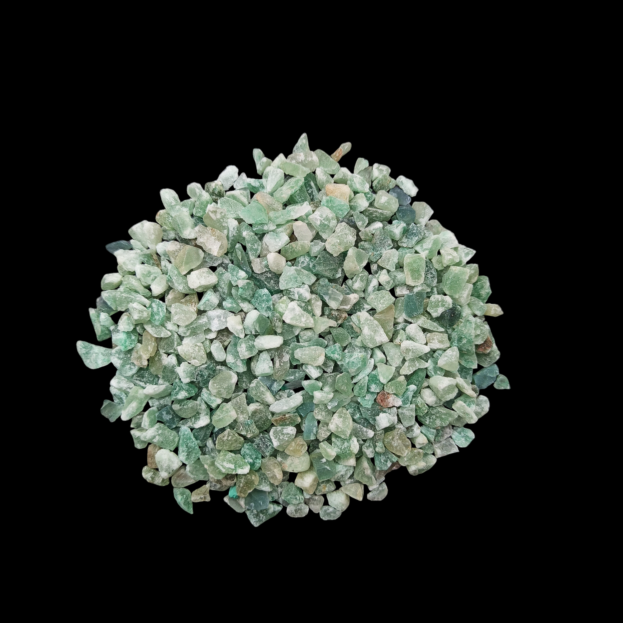 Earthmines Green Myke Gemstone Crushed 3-5mm Natural Loose Stone for Vase Fillers, Crystal Decor, Reiki, Chakra Healing & Feng Shui