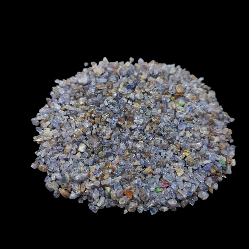 Earthmines Tanzanite Gemstone Crushed 3-5mm Natural Loose Stone for Vase Fillers, Crystal Decor, Reiki, Chakra Healing & Feng Shui