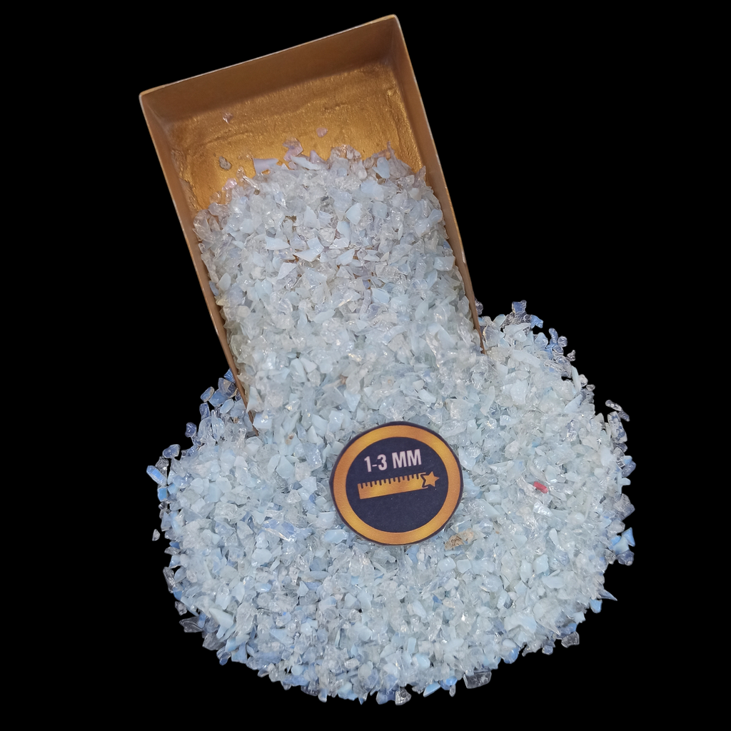 Earthmines Sea Opalite Gemstone Crushed 1-3mm Natural Loose Stone for Orgonite, Jewelry, Reiki, Chakra Healing & Home Decor