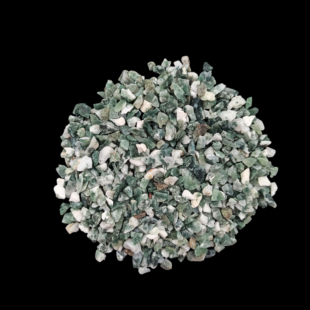 Earthmines Tree Agate Gemstone Crushed 3-5mm Natural Loose Stone for Vase Fillers, Crystal Decor, Reiki, Chakra Healing & Feng Shui