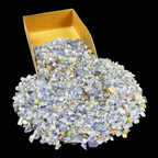 Earthmines Tanzanite Gemstone Crushed 3-5mm Natural Loose Stone for Vase Fillers, Crystal Decor, Reiki, Chakra Healing & Feng Shui