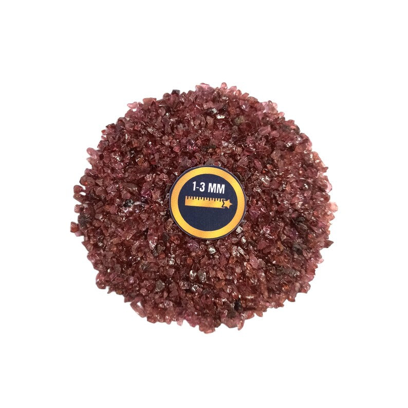 Earthmines Garnet Gemstone Crushed 1-3mm Natural Loose Stone for Orgonite, Jewelry, Reiki, Chakra Healing & Home Decor - Image 4