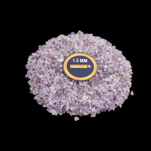 Earthmines Amethyst Gemstone Crushed 1-3mm Natural Loose Stone for Orgonite, Jewelry, Reiki, Chakra Healing & Home Decor - Image 2