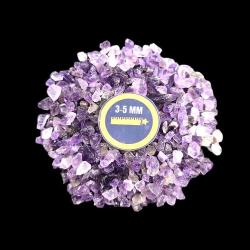 Earthmines Amethyst Gemstone Crushed 3-5mm Natural Loose Stone for Vase Fillers, Crystal Decor, Reiki, Chakra Healing & Feng Shui - Image 2