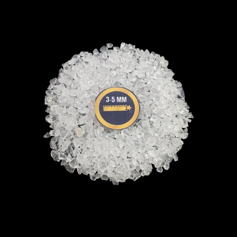 Earthmines Crystal Gemstone Crushed 3-5mm Natural Loose Stone for Vase Fillers, Crystal Decor, Reiki, Chakra Healing & Feng Shui - Image 2