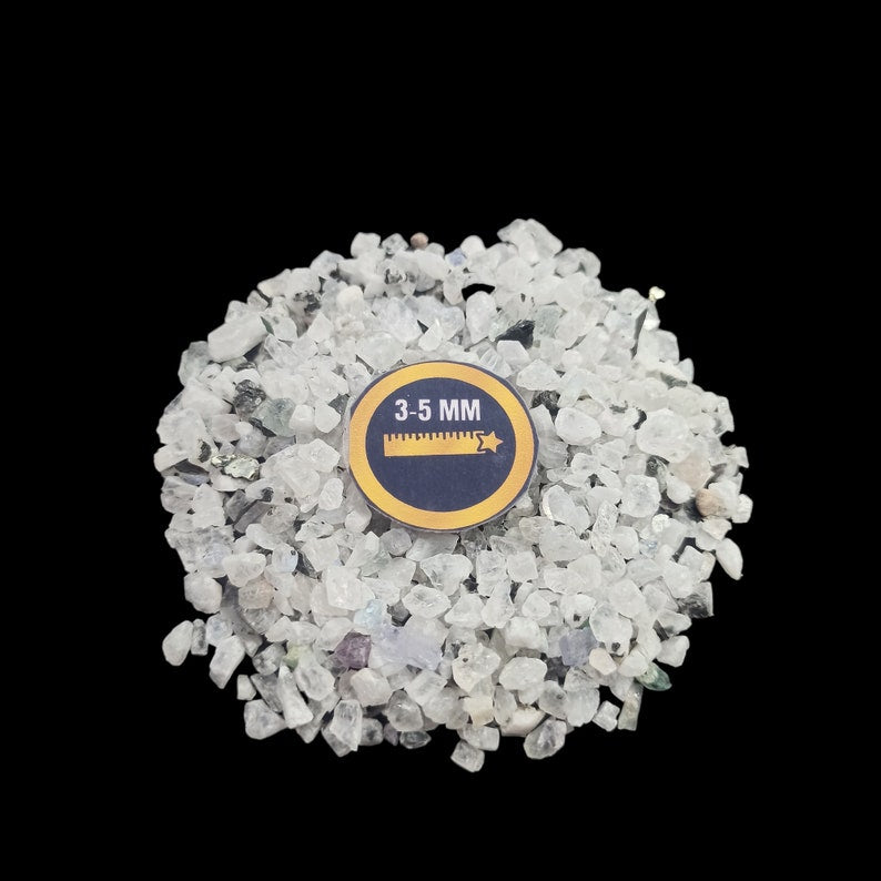 Earthmines Moonstone Gemstone Crushed 3-5mm Natural Loose Stone for Vase Fillers, Crystal Decor, Reiki, Chakra Healing & Feng Shui - Image 2