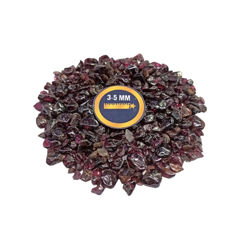 Earthmines Garnet Gemstone Crushed 3-5mm Natural Loose Stone for Vase Fillers, Crystal Decor, Reiki, Chakra Healing & Feng Shui - Image 4