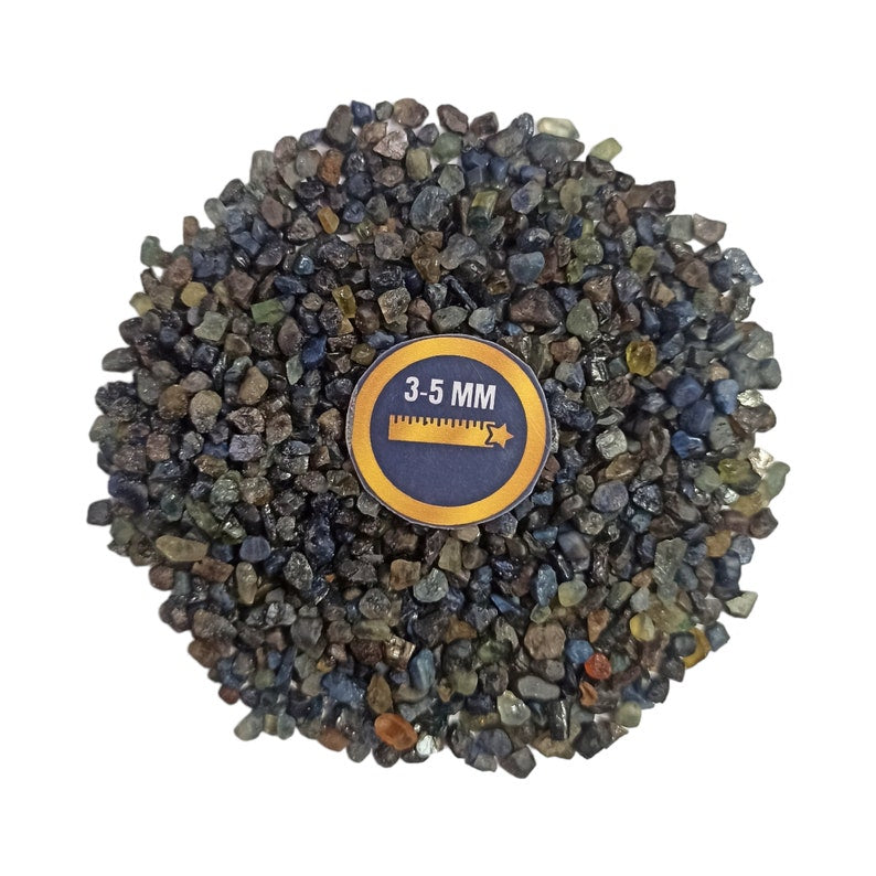 Earthmines Sapphire Gemstone Crushed 3-5mm Natural Loose Stone for Vase Fillers, Crystal Decor, Reiki, Chakra Healing & Feng Shui - Image 4