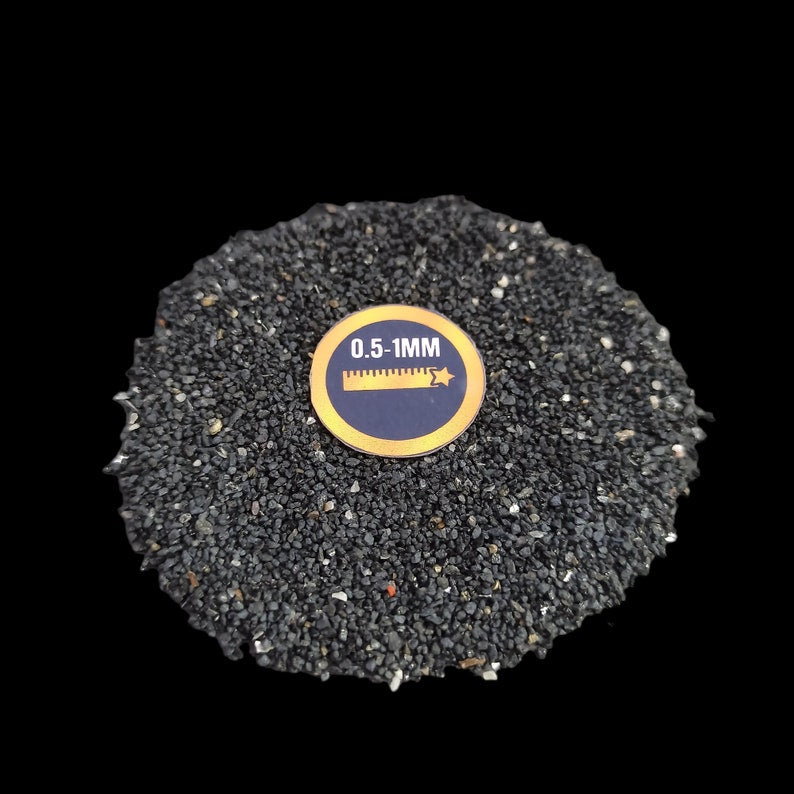 Earthmines Black Tourmaline Gemstone Crushed 0.5-1mm Natural Loose Stone for Resin Art, Jewelry Inlay, Reiki, Chakra Healing & Crystal Bottles - Image 2