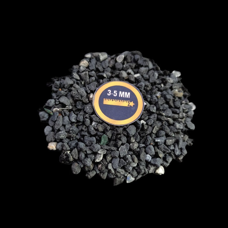 Earthmines Black Tourmaline Gemstone Crushed 3-5mm Natural Loose Stone for Vase Fillers, Crystal Decor, Reiki, Chakra Healing & Feng Shui - Image 4