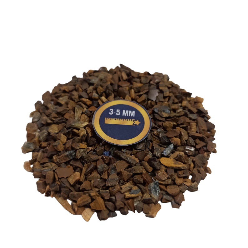 Earthmines Tiger Eye Gemstone Crushed 3-5mm Natural Loose Stone for Vase Fillers, Crystal Decor, Reiki, Chakra Healing & Feng Shui - Image 4