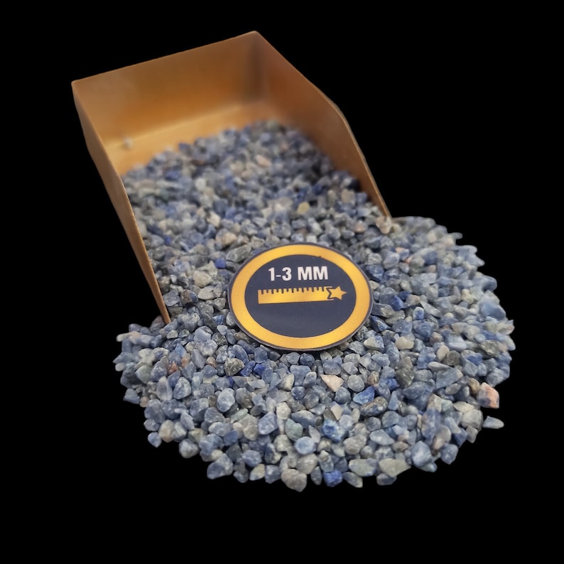 Earthmines Sodalite Gemstone Crushed 1-3mm Natural Loose Stone for Orgonite, Jewelry, Reiki, Chakra Healing & Home Decor - Image 4