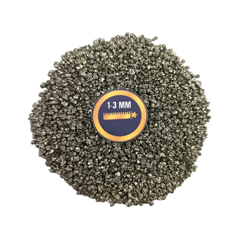 Earthmines Peru Pyrite Gemstone Crushed 1-3mm Natural Loose Stone for Orgonite, Jewelry, Reiki, Chakra Healing & Home Decor - Image 4