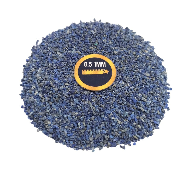 Earthmines Lapis Gemstone Crushed 0.5-1mm Natural Loose Stone for Resin Art, Jewelry Inlay, Reiki, Chakra Healing & Crystal Bottles - Image 4