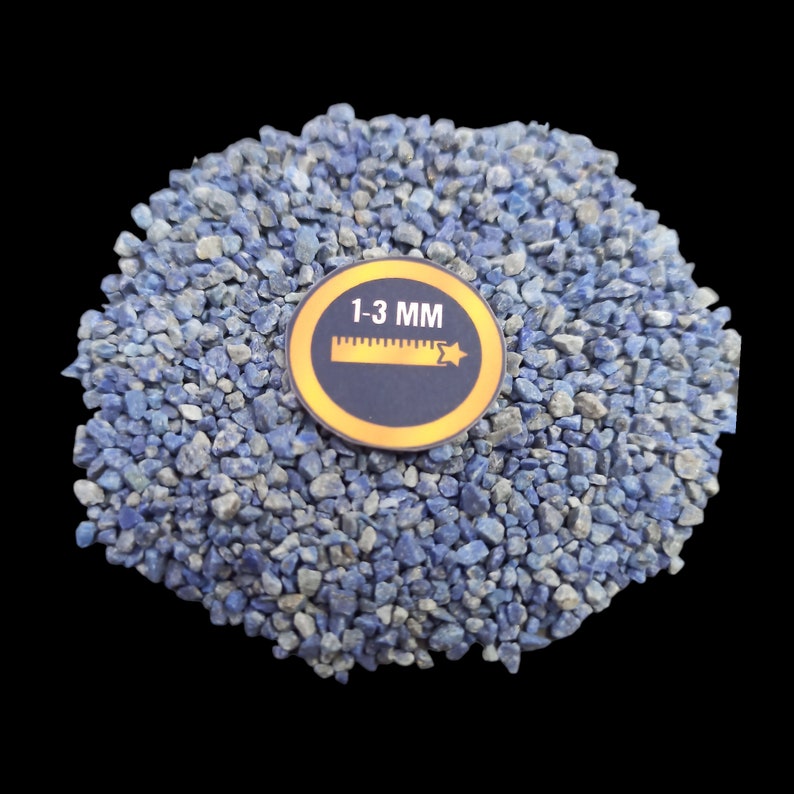 Earthmines Lapis Gemstone Crushed 1-3mm Natural Loose Stone for Orgonite, Jewelry, Reiki, Chakra Healing & Home Decor - Image 2