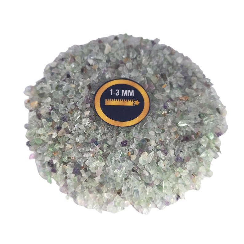 Earthmines Green Fluorite Gemstone Crushed 1-3mm Natural Loose Stone for Orgonite, Jewelry, Reiki, Chakra Healing & Home Decor - Image 4