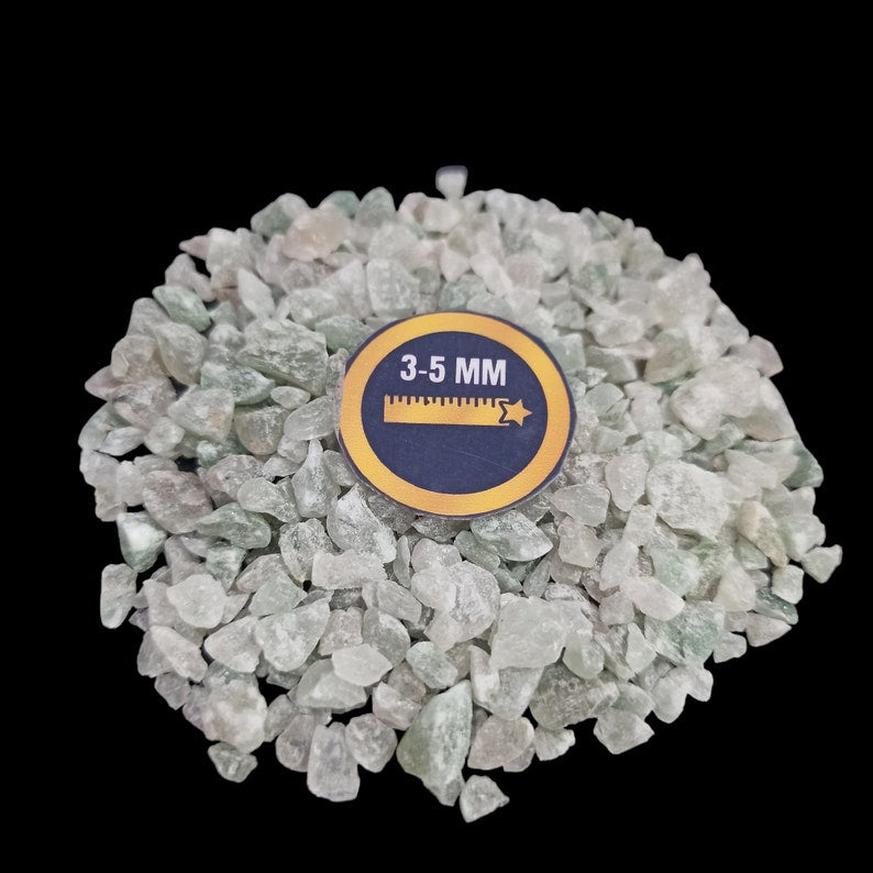 Earthmines Green Aventurine Gemstone Crushed 3-5mm Natural Loose Stone for Vase Fillers, Crystal Decor, Reiki, Chakra Healing & Feng Shui - Image 3