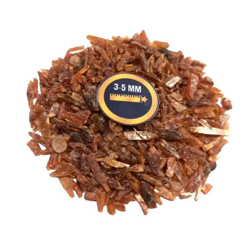 Earthmines Orange Kyanite Gemstone Crushed 3-5mm Natural Loose Stone for Vase Fillers, Crystal Decor, Reiki, Chakra Healing & Feng Shui - Image 3