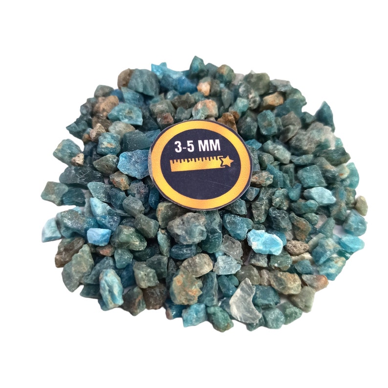 Earthmines Blue Apatite Gemstone Crushed 3-5mm Natural Loose Stone for Vase Fillers, Crystal Decor, Reiki, Chakra Healing & Feng Shui - Image 4
