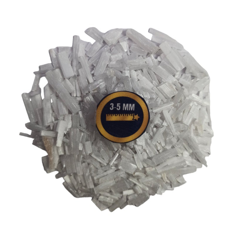 Earthmines Selenite Gemstone Crushed 3-5mm Natural Loose Stone for Vase Fillers, Crystal Decor, Reiki, Chakra Healing & Feng Shui - Image 3