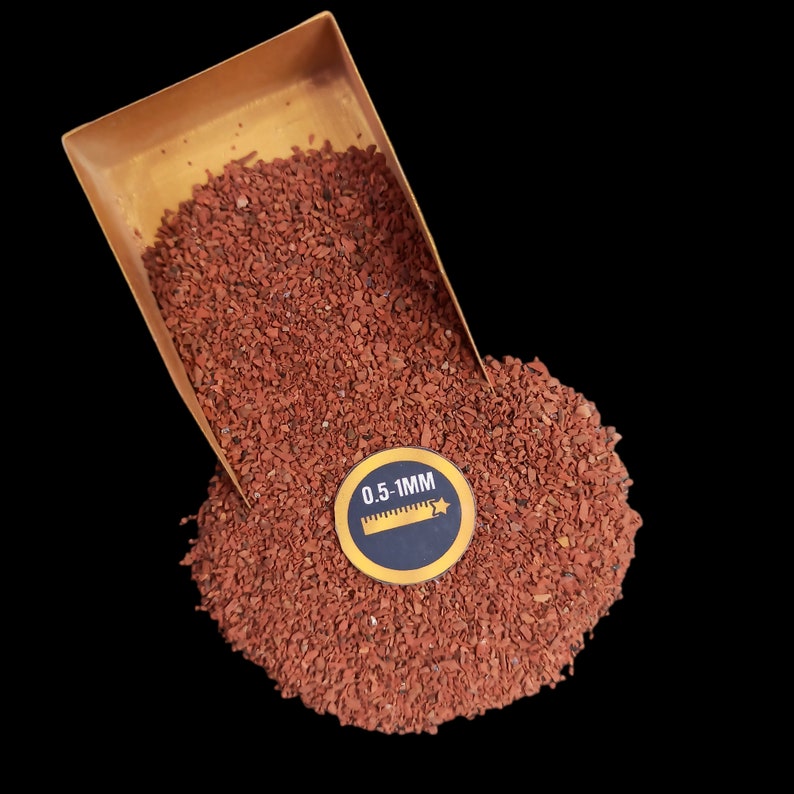 Earthmines Red Jasper Gemstone Crushed 0.5-1mm Natural Loose Stone for Resin Art, Jewelry Inlay, Reiki, Chakra Healing & Crystal Bottles - Image 3