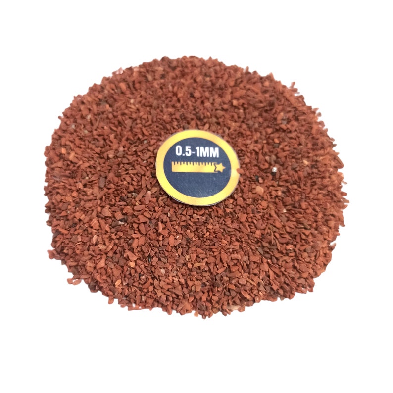 Earthmines Red Jasper Gemstone Crushed 0.5-1mm Natural Loose Stone for Resin Art, Jewelry Inlay, Reiki, Chakra Healing & Crystal Bottles - Image 4