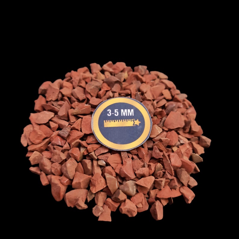 Earthmines Red Jasper Gemstone Crushed 3-5mm Natural Loose Stone for Vase Fillers, Crystal Decor, Reiki, Chakra Healing & Feng Shui - Image 2