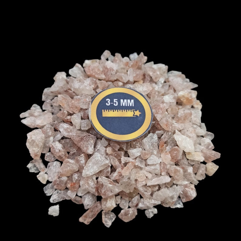 Earthmines Strawberry Quartz Gemstone Crushed 3-5mm Natural Loose Stone for Vase Fillers, Crystal Decor, Reiki, Chakra Healing & Feng Shui - Image 4