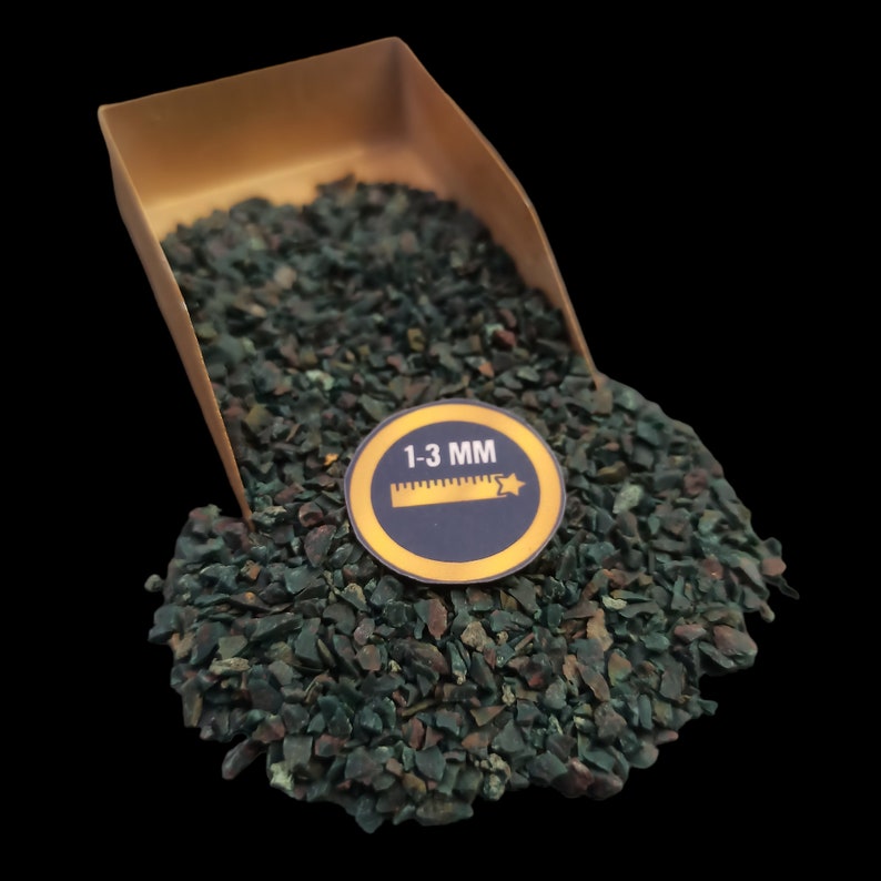 Earthmines Moss Agate Gemstone Crushed 1-3mm Natural Loose Stone for Orgonite, Jewelry, Reiki, Chakra Healing & Home Decor - Image 1