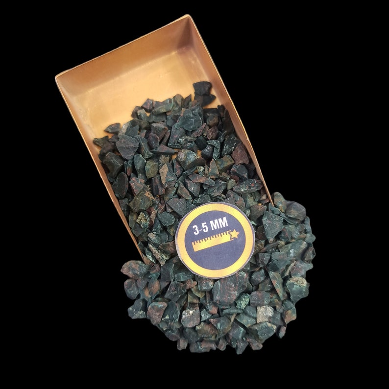 Earthmines Moss Agate Gemstone Crushed 3-5mm Natural Loose Stone for Vase Fillers, Crystal Decor, Reiki, Chakra Healing & Feng Shui - Image 4