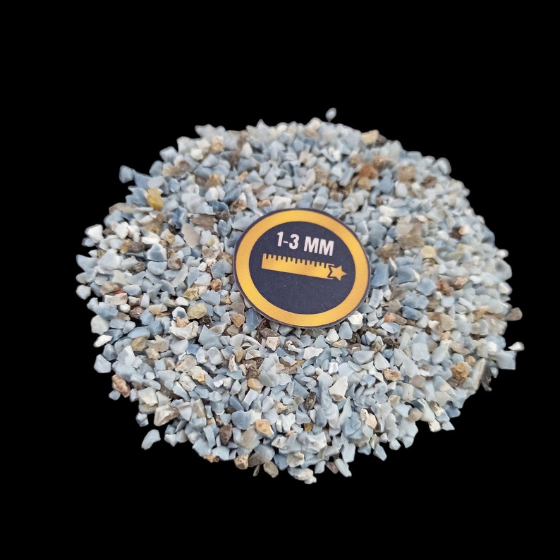 Earthmines Blue Opal Gemstone Crushed 1-3mm Natural Loose Stone for Orgonite, Jewelry, Reiki, Chakra Healing & Home Decor - Image 2