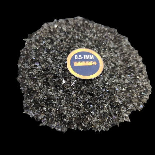 Earthmines Black Obsidian Gemstone Crushed 0.5-1mm Natural Loose Stone for Resin Art, Jewelry Inlay, Reiki, Chakra Healing & Crystal Bottles - Image 2