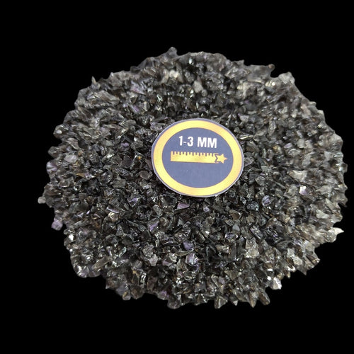 Earthmines Black Obsidian Gemstone Crushed 1-3mm Natural Loose Stone for Orgonite, Jewelry, Reiki, Chakra Healing & Home Decor - Image 2
