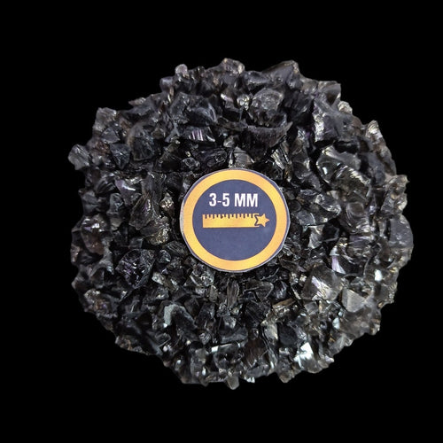 Earthmines Black Obsidian Gemstone Crushed 3-5mm Natural Loose Stone for Vase Fillers, Crystal Decor, Reiki, Chakra Healing & Feng Shui - Image 2