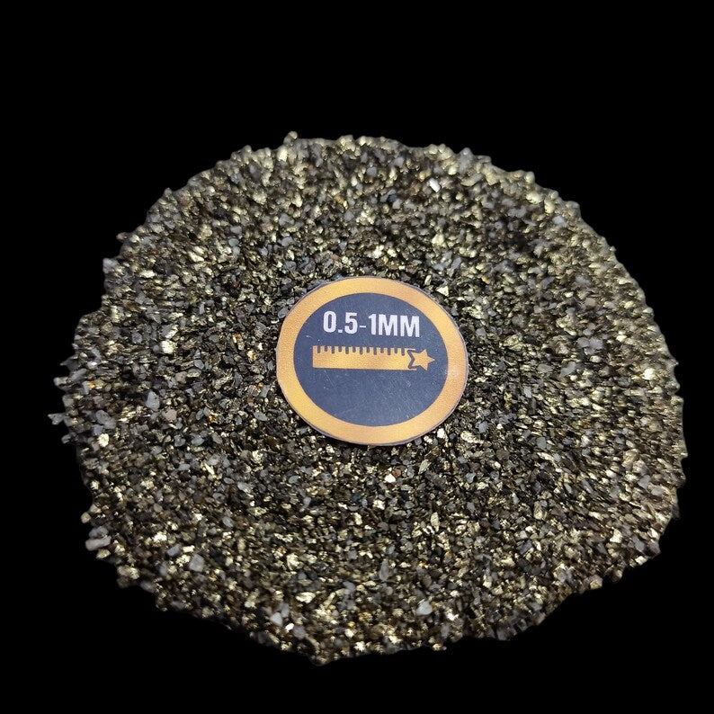 Earthmines Chalcopyrite Gemstone Crushed 0.5-1mm Natural Loose Stone for Resin Art, Jewelry Inlay, Reiki, Chakra Healing & Crystal Bottles - Image 2