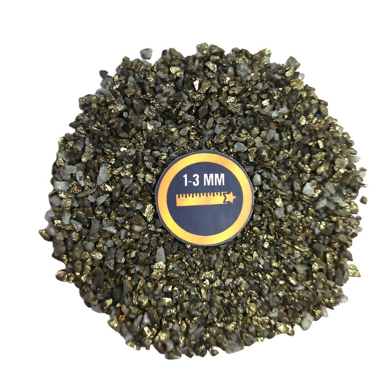 Earthmines Chalcopyrite Gemstone Crushed 1-3mm Natural Loose Stone for Orgonite, Jewelry, Reiki, Chakra Healing & Home Decor - Image 4