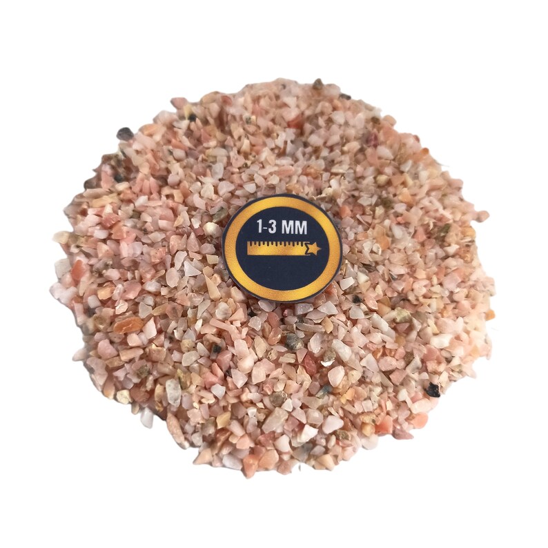 Earthmines Pink Opal Gemstone Crushed 1-3mm Natural Loose Stone for Orgonite, Jewelry, Reiki, Chakra Healing & Home Decor - Image 4