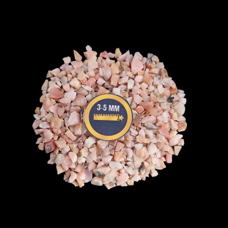 Earthmines Pink Opal Gemstone Crushed 3-5mm Natural Loose Stone for Vase Fillers, Crystal Decor, Reiki, Chakra Healing & Feng Shui - Image 2