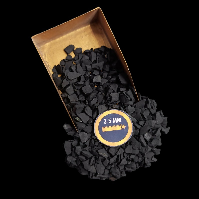 Earthmines Shungite Gemstone Crushed 3-5mm Natural Loose Stone for Vase Fillers, Crystal Decor, Reiki, Chakra Healing & Feng Shui - Image 3