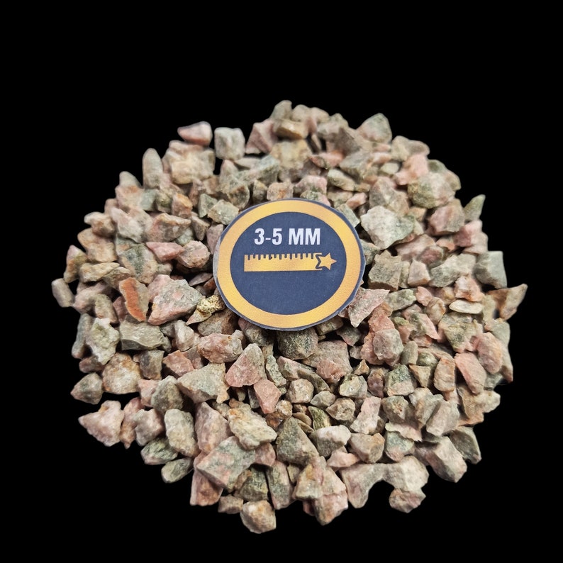 Earthmines Unakite Gemstone Crushed 3-5mm Natural Loose Stone for Vase Fillers, Crystal Decor, Reiki, Chakra Healing & Feng Shui - Image 2