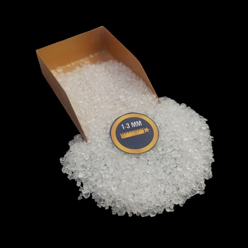 Earthmines Crystal Gemstone Crushed 1-3mm Natural Loose Stone for Orgonite, Jewelry, Reiki, Chakra Healing & Home Decor - Image 1